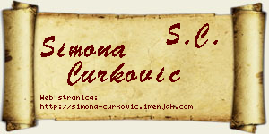 Simona Ćurković vizit kartica